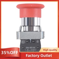 22mm NC Red Mushroom Emergency Stop Push Button Switch 600V 10A ZB2-BE102C XB2-BS542X1