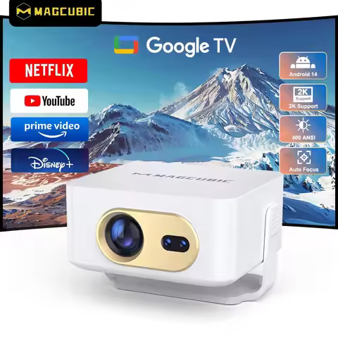 Magcubic HY300GT Licensed Googe TV Projector Smart HD Beamer Auto Focus Projector 400 ANSl Lumens An