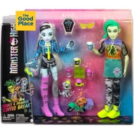 (Not Mint Box) MATTEL Monster High Coffee Break Frankie Stein & Deuce Gorgon Dolls w/ Accessories