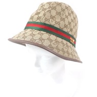 GUCCI Palace GG帆布織帶漁夫帽（726133），米色，M碼（58公分），義大利製造，正品，男士款，成色極佳。