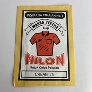 Wantex NILON CREAM Warna COKLAT KREM Permanen Pewarna Jeans Wanter Pakaian Textile Wenter Kain Tekst