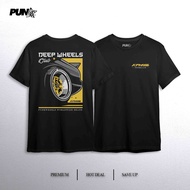 T-Shirt DEEP WHEELS CLUB Design (S-5XL) Short Slevee