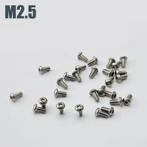 10pieces Stainless Steel M2.5 Screw for Folding Knife Back Clip Screw T6 Plum Head Nail Screw DIY Kn