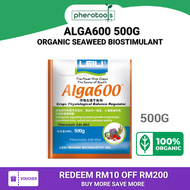 Pherotools ALGA600 Organic Biostimulant (500g) - Soil Conditioner, Foliar Fertilizer, Organic Seaweed Fertilizer, Chilis, Leili Baja, Vegetables, Plant Fertiliser Organic Fertilizer, Fruit Fertilizer, Durian, Orchid (Hydroponics, Aquaponics, Gardening)