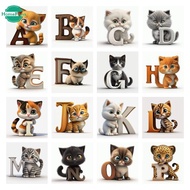 【HF】Animal 26 Letters 5D DIY Full Diamond Painting Sutable for Children Home Decoration Wall Art