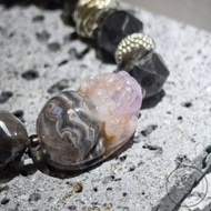 【Dream Crystal Art】靈感洞察-極光瑪瑙貔貅銀曜角珠設計款手串