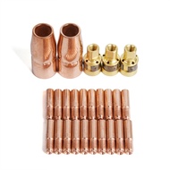 25/50Pcs Mig Welding Torch Consumables 0.6/0.8/0.9/1.2mm MIG Torch Gas Nozzle Tip Holder Fit Miller 