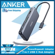 Anker USB C Hub Adapter, PowerExpand+ 7-in-1 USB C Hub, with 4K USB C to HDMI, 60W Power Delivery, 2 USB 3.0 Ports, SD and microSD Card Readers, for MacBook Pro and