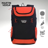 MARTIN VERSA Dominic L Men's Backpack 45 Cm College Work Backpack Nylon Fabric Dominic-BlackOrange