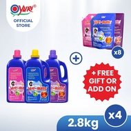 [Mega Saver Bundle] Yuri-matic® Laundry Liquid Detergent – 24Kg Total (2.8Kg x4 Bottles + 1.6Kg x8 R