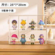 內地直送 - 公仔手辦展示櫃 模型展示盒 防塵收納櫃 手辦展示架 盲盒收納盒 樂高手辦架子擺櫃壓克力泡泡瑪特展示盒-分隔8格