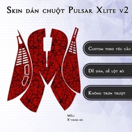 Pulsar Xlite Wireless v2 mouse Skin red X-cross model | 3M anti-slip sticker