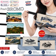 Bromo Souvenir Pouch | Bromo Motif Multipurpose Wallet | Makeup, Pencil & Accessories Case | 24 x 14