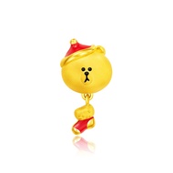 CHOW TAI FOOK LINE FRIENDS Collection 999 Pure Gold Charm - Christmas Brown R24344
