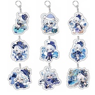 Game Genshin Impact Furina Focalors Furina de Fontaine Cosplay Keychain Acrylic Keyring Key Chain Pe