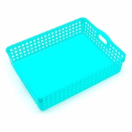 Vesta Plastic Storage Basket (Green) 35.3x26.4x8.1Cm (3pc)