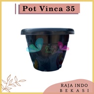 Pot Gentong VINCA 35 hitam Pot Bunga Besar Tanaman Plastik 35 jumbo