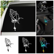 SHANLIN Prayer Gesture Decoration Stickers, Self Adhesive Prayer Gesture Car Prayer Gesture Laser St