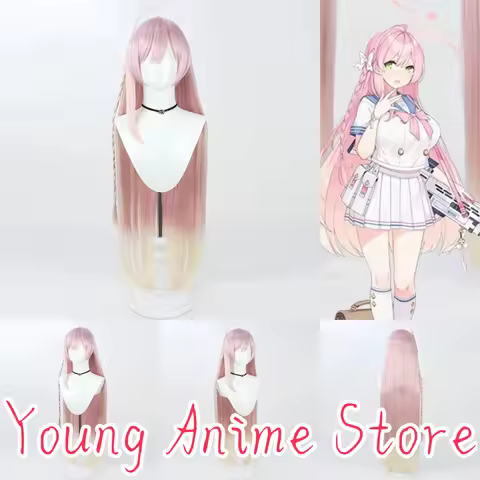 Young-Anime Blue Archive Urawa Hanako Halo Gakushi Cosplay Wig Costume Prop Wigs + Cap