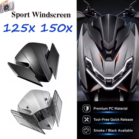 150X 2026 Sport Windscreen For 125X 150X ZT-150X Motorcycle Windscreen Sport Wind Deflectors Windshi