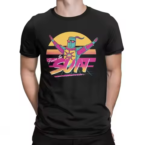 Men Dark Souls Church of the Sun T-Shirt Praise the Sun Youth Tees Cotton New Summer T Shirt Fashion