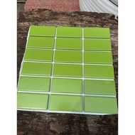 High quality olive green card mosaic tiles. 30cm green card mosaic tiles