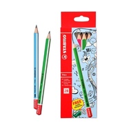 Stabilo Trio Triangular 2B Pencil 364/2B-6 (Pack of 6 Pencil + Sharpener)