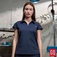 [ไม่ปักชื่อ] GQ Pro MED Women Scrub Polo เสื้อสครับโปโลผู้หญิงรุ่นพรีเมียม สะท้อนน้ำ