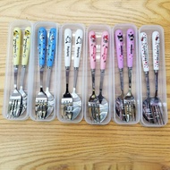 Set of 2 spoons and chopsticks with clean and convenient storage box BAG U B2THIADUA255