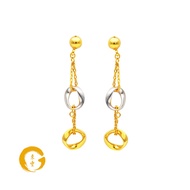 Orient Jewellers 916 Gold Dangling Baroque Loops Earring