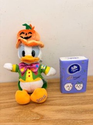 東京迪士尼 Disney 唐老鴨 Donald  2015 萬聖節南瓜裝扮毛絨公仔扣針 匙扣 Keychain