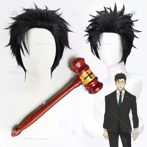Anime Hiromi Higuruma Cosplay Prop Higuruma Hiromi Cosplay Wig Executioner's Gavel For Hallowmas Par