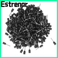 ESTRENAR 1000PCS Ferrule Terminal, E0508 22AWG Insulated Crimping Terminal, Durable Tubular Black Co