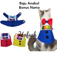 Aksesoris Baju Pakaian Anabul kucing Bisa Pesan Warna BONUS nama hewan peliharaan