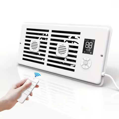 Home intelligent silent fan with aromatherapy duct booster, intelligent constant temperature control