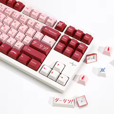 KBDiy GMK Darling Keycaps Japanese PBT Retro Alice Cherry Profile ISO Keycap For MX Switch 60 Gaming