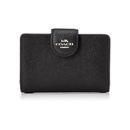 [Coach] Half Wallet 6390 MEDIUM CORNER ZIP WALLET WOMEN BLACK