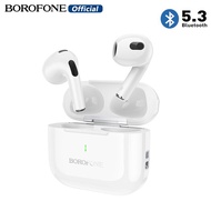 BOROFONE หูฟังชุดหูฟังบลูทูธ BW58 TWS ไร้สายที่แท้จริงพร้อมไมโครโฟนหูฟังออกกำลังสเตอริโอ HD สำหรับแอ