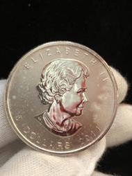 很美滿~送幸福絕版精品阿公的收藏 加拿大2011年伊莉莎白二世楓葉銀幣 1盎司 UNC 開運茶室擺件禪意裝飾藝術💦💥