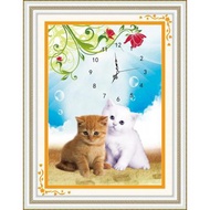 3D Cross Embroidery Painting of Dear Clock A992 (CUSTOMER'S DIY) Size: 37X48CM