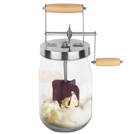 Hand Crank Butter Churner Manual Butter Maker Cream Mixer Silicone Food Stirring Tool Mason Jar Kitc