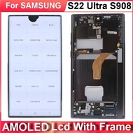For Samsung Galaxy S22 Ultra 5g S908 Lcd Display Touch Screen Digitizer With Frame For S22ultra S908