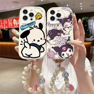 Case For VIVO V50 Lite 5G Y04 V40 PRO Y29 Y39 Y03 Y18 Y36 5G Y02S IQZ 10 cover Kuromi Love bow pearl