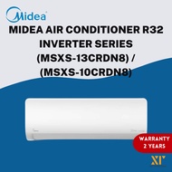 MIDEA AIR CONDITIONER R32 INVERTER SERIES 1.0HP (MSXS-10CRDN8) / 1.5HP(MSXS-13CRDN8)