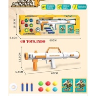 Mainan Anak Rocket Launcher Peluru Busa Bisa Tempel Kaca/Mainan Edukasi Anak Mortar Toys/Mainan Bazz
