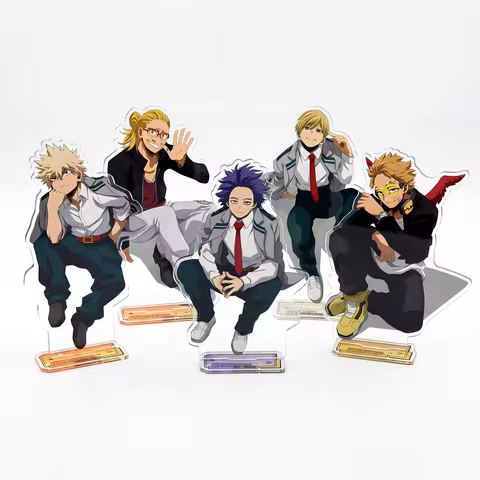 Anime My Hero Academia Acrylic Standee, Sitting Pose Desk Decor featuring Bakugo, Izuku Deku, Shoto 
