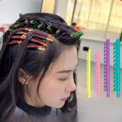20/30pcs 2.3/3.3/4/5mm Hair Root Perm Rods Bars Curlers with Clips Bangs Fluffy Salon Hair Rollers S