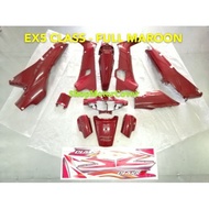 EX5 CLASS COVER SET FULL SET MAROON WITH STICKER #4 MERAH MADE IN MALAYSIA