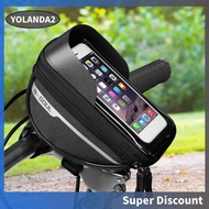 [yolanda2.sg] MTB Bicycle Frame Front Tube  Waterproof Bag Touch Screen Phone Stand Pannier