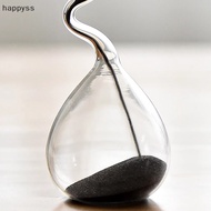 [happyss] Curve Design Black Hourglass Modern Style Home Decor Accessories Glass Craft Simple Interior Table Ornament Aesthetic Sand Clock SG